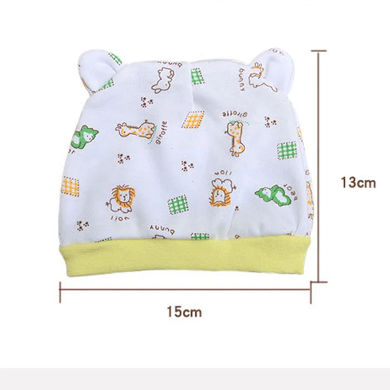 

Baby Hat with Ears Cotton Baby Beanie Hat for Toddler Boys Girls Cartoon Baby Hats and Caps Summer Newborn Bonnet Spring Kids