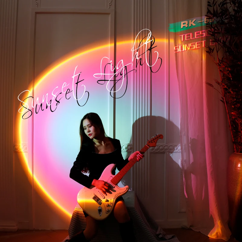 

Sunset Rainbow Projector Night Lights Atmosphere Led Night Light Rainbow Lamp for The Living Room,Bedroomand other dark places