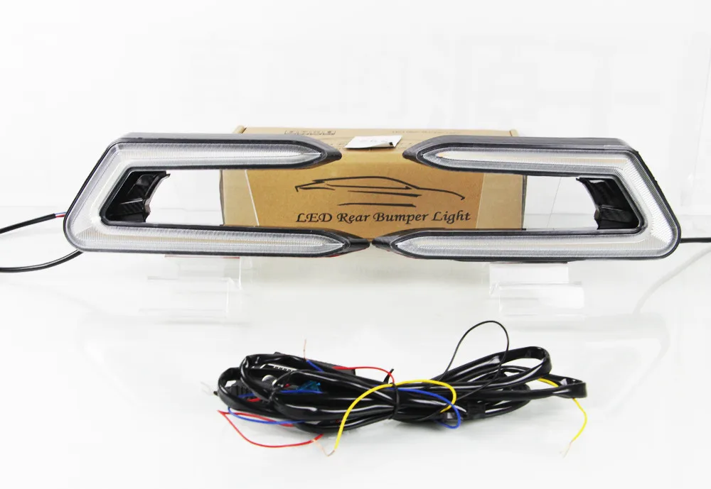 

1 Pair Car LED DRL Daytime Running Lights fog lamp cover Daylight Turn yellow and night blue For Toyota Camry 2018