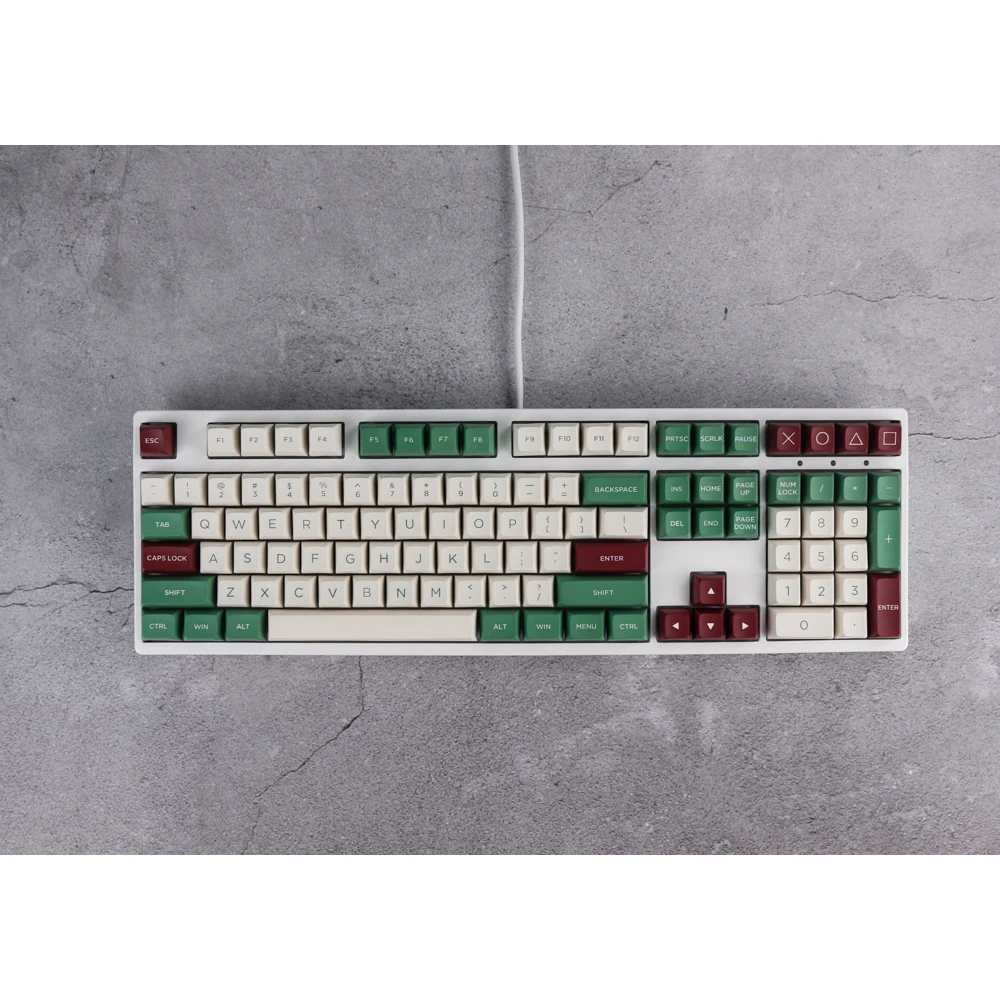 MP Green camp KEYCAPS OSA PBT DOUBLE SHOT Keycap FOR Cherry MX switch keycaps for Wired USB Mechanical Gaming keyboard