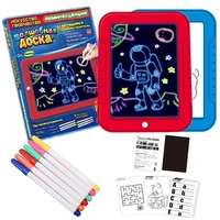 magic pad 3d childrens drawing board electronic writing boards hand painted plate colorful luminous graffiti painting pad