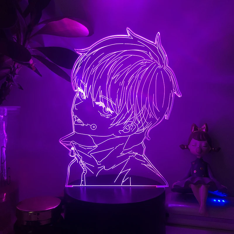 

Anime Jujutsu Kaisen Illusion 3D LED Night Light Inumaki Toge 16Color Changing USB For Child Bed Home Party Atmosphere Lamp