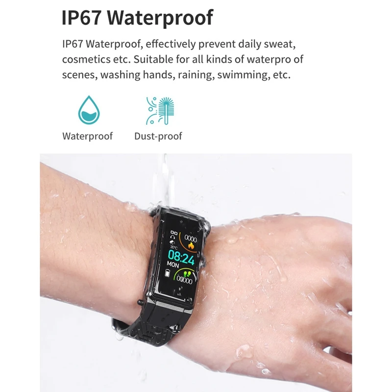 

S3 Separate Bluetooth Call 2 in 1 Multifunction Heart Rate Sphygmomanometer Step Detection ligent Bracelet Golden