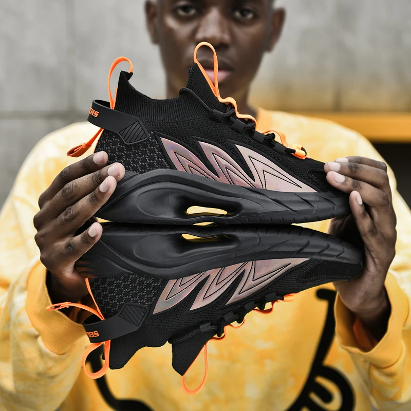 

Весенние мужские туфли, дышащие мужские высокие берцы, искусственные кроссовки, удобная повседневная обувь для взрослых в уличном стиле