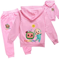 new cocomelon clothes kids cartoon sportsuit baby girls outfits children tracksuits boys casual jacket pullover pants 2pcs set