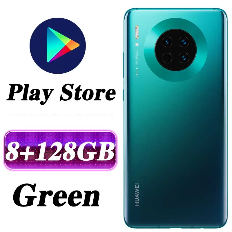 8G 128G Green 6,62 дюймов,, HUAWEI mate 30, мобильный телефон Kirin 990, четыре ядра, Android 10, датчик жестов, 40 Вт, HUAWEI SuperCharge, Google play - Цвет: 8G 128G Green
