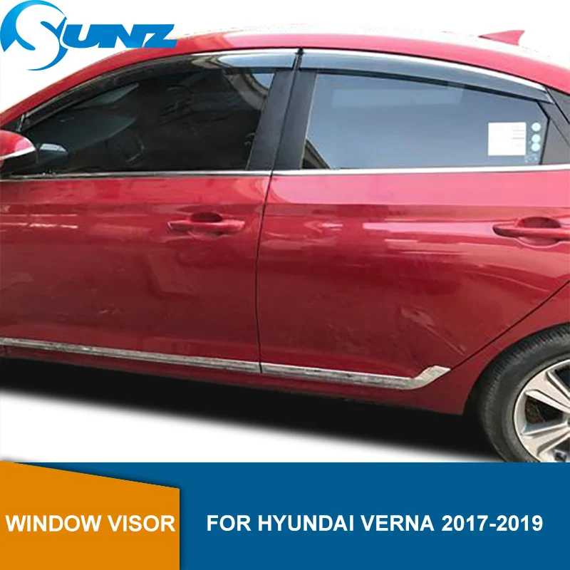 Дефлектор бокового окна для Hyundai Verna 2017 2018 2019 седан оконный козырек Vent Shades Защита
