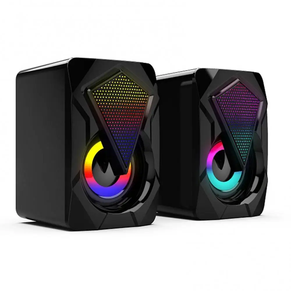 

2Pcs X2 Multi-Media RGB Colorful Computer Speaker Audio Home Desktop Subwoofer