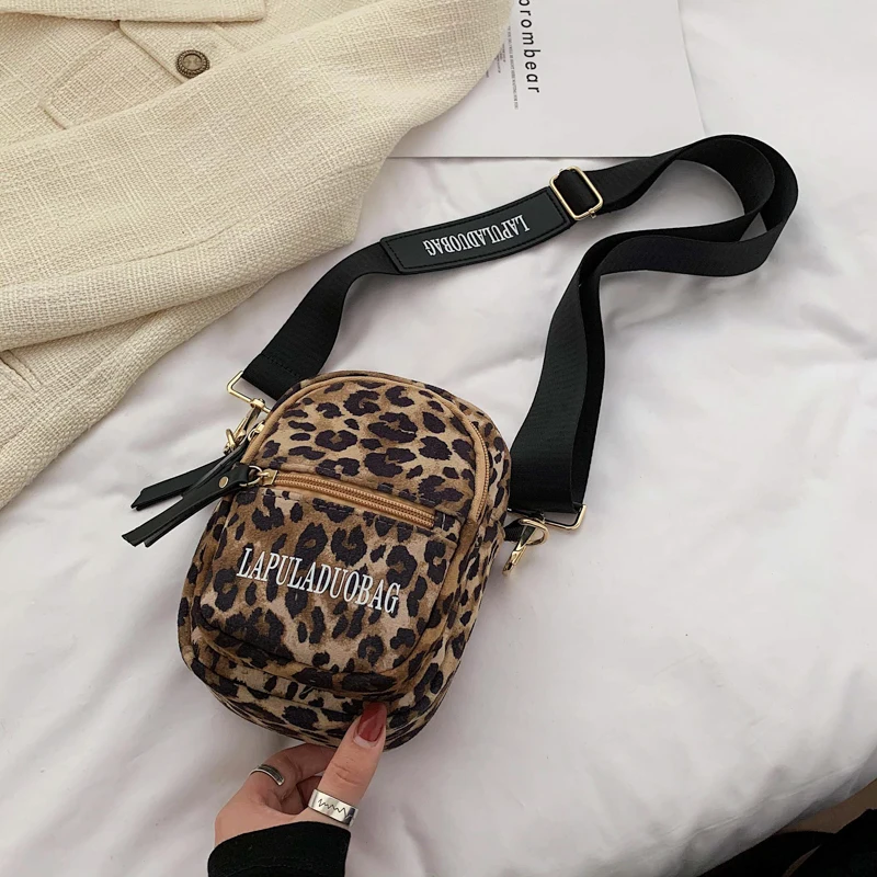 

OIMG Fashion Leopard Crossbody Bag Women Hand Bags Phone Cross Body Bag Bolsa Feminina Sac A Main Femme Borse Donna Spring New