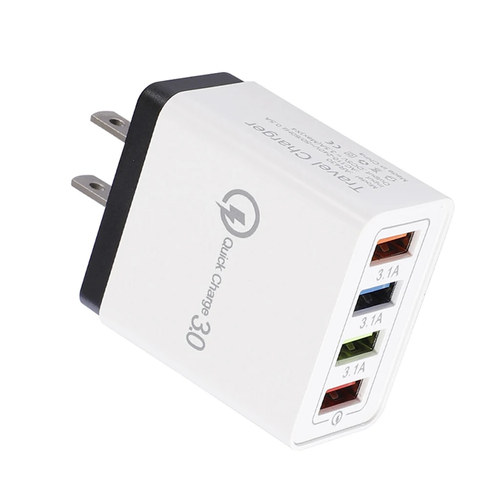 QC 3 0 настенное зарядное устройство для быстрой зарядки 4 порта usb хаб адаптеры