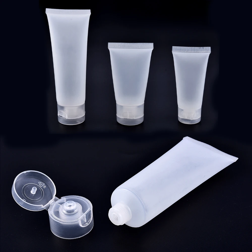 

5Pcs/set Makeup Squeeze Translucent Tube Container Split Bottle Empty Facial Cleanser Hand Cream Cosmetics Soft Tube 20/30/50ml
