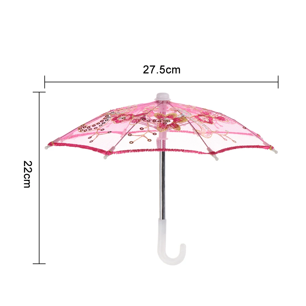 New Lace Mini Umbrella for Doll Elegant Fashion Embroidered Handmade Umbrellas Accessories Girls Toy Dolls Gifts | Игрушки и хобби