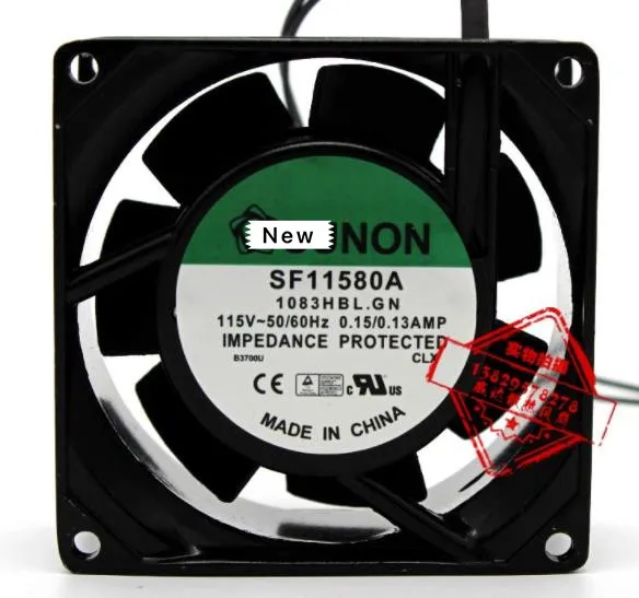 

Brand new original authentic SF11580A 1083HSL.GN AC fan 115VAC