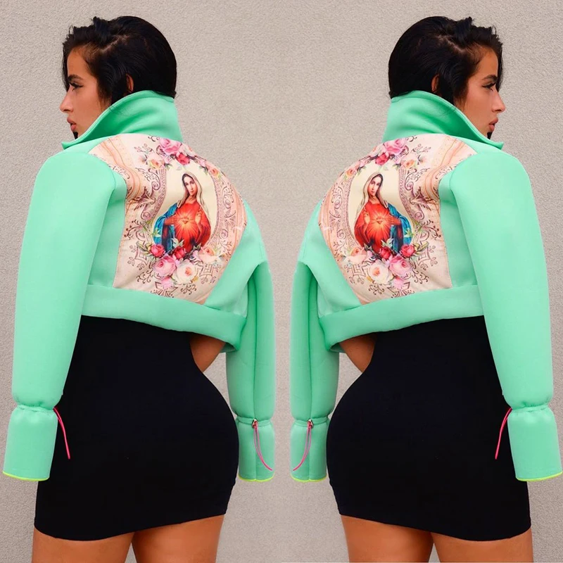 

Женская Повседневная Осенняя Свободная куртка Y2K с длинным рукавом и принтом, регулируемая, на шнуровке, с воротником с манжетами и лацканам...