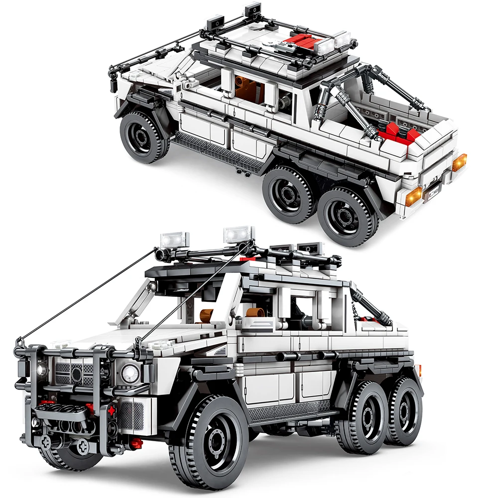 

953Pcs Off-Road Vehicle G500 SUV Building Blocks high-tech City Pull Back Car Truck Creator Ideas Bricks Toys Gifts For Children