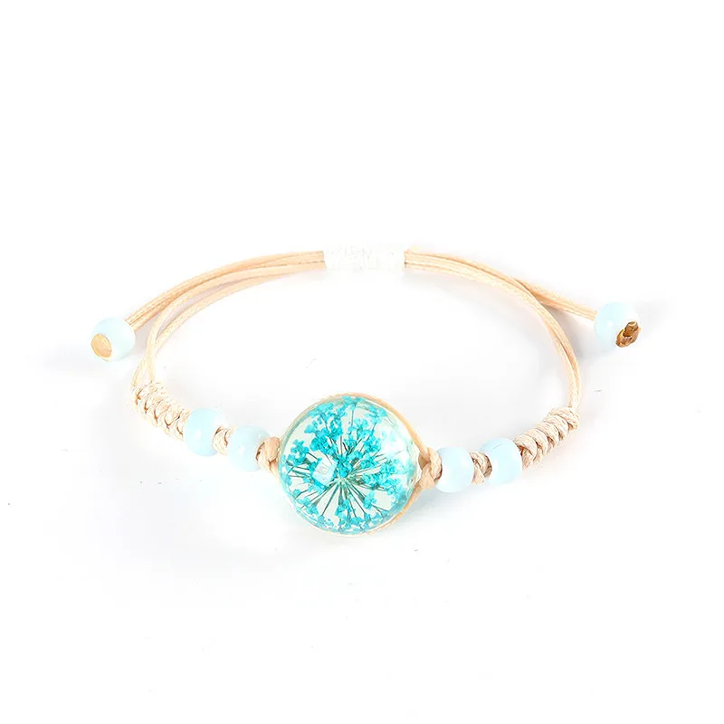 Лидер продаж стильный плетеный браслет женские браслеты цветные стеклянные