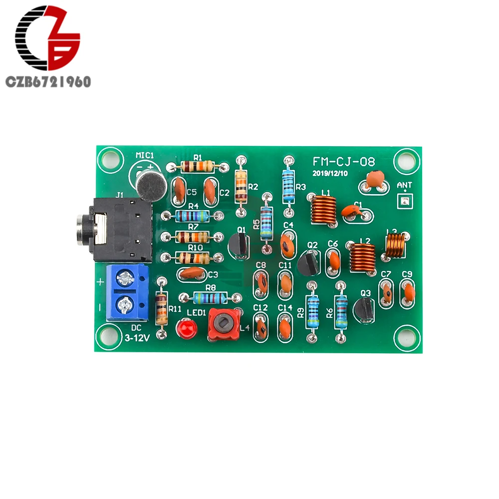 Беспроводной FM модуль 76 110 МГц радиоприемник MP3 аудио беспроводной передатчика 3 12