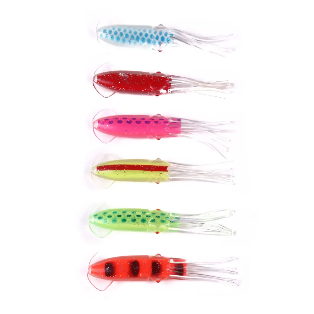

6pcs/pack octopus squid Soft bait Rubber Tackle Baits Soft Fishing Lure 10cm 7.7g
