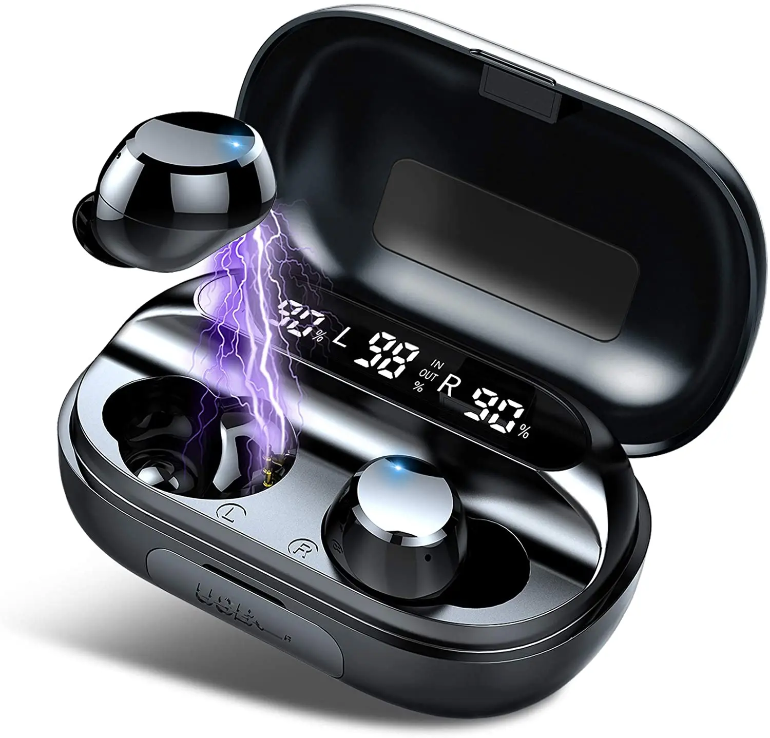 

Беспроводные наушники Tiksounds, Bluetooth-наушники с микрофоном, время работы 150 ч с зарядным чехлом, водонепроницаемость IPX7, Hi-Fi