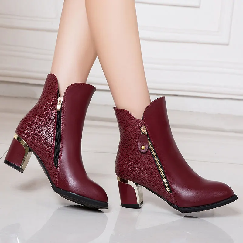 European Style Contracted Tide Girl Boots Woman British Martin Autumn Winter 2019 New High-heeled Shoes | Обувь
