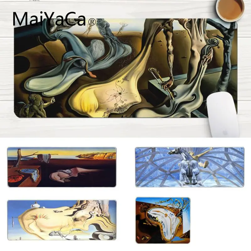 

Новинка 2019, игровые коврики для мыши MaiYaCa с клавиатурой Сальвадора Дали, большой коврик для мыши, компьютерный коврик для ПК, игровой коврик ...