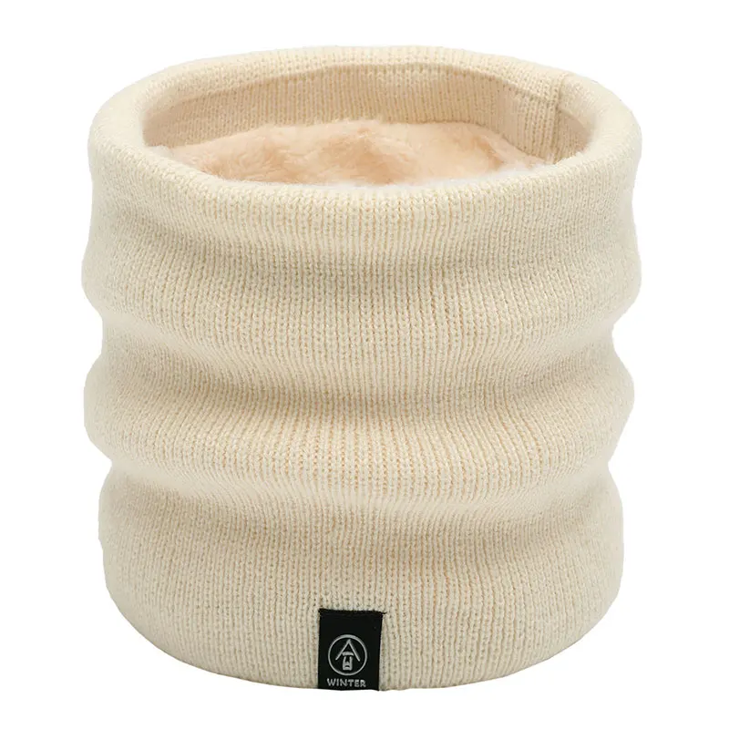 Beige Модные вязаные шарфы, зимние теплые шарфы для шеи для мужчин и женщин, лыжные гетры для шеи, маска для лица - Цвет: Beige