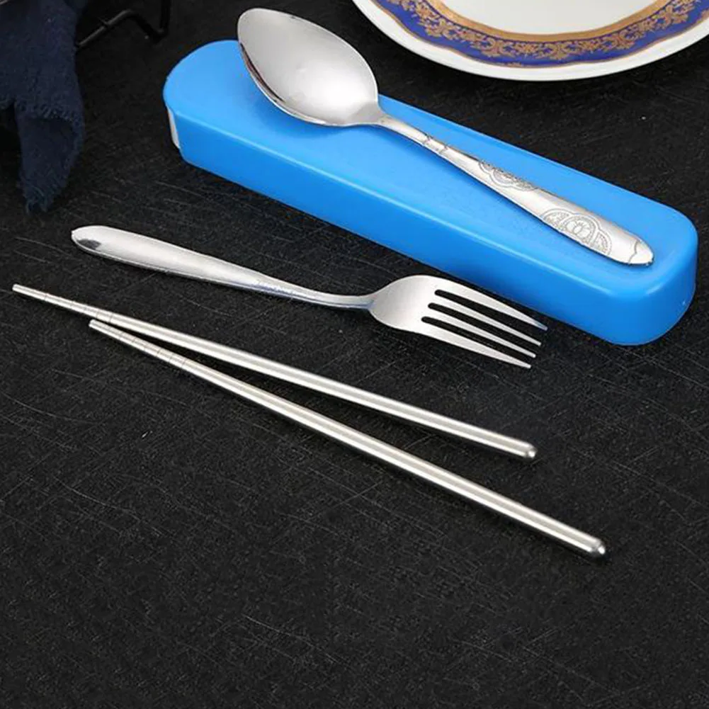 Портативный Кухня с Чехол посуда набор посуды вилка для ресторанов ложка палочки