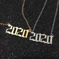 new 2020 necklaces stainless steel year number 1999 necklaces special date old english number necklaces1980 to 2020 birthda