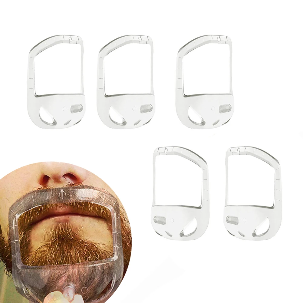 

5PCS Beard Comb Hairbrush Symmetric Cut Salon Mustache Beard Styling Template Beard Shaping Trimming Tool Beard Tools For Man