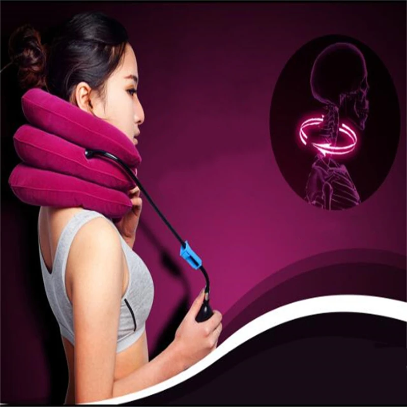 

Soft U Neck Pillow Air Inflatable Pillow Cushion Cervical Brace Neck Shoulder Pain Relax Support Massager Pillow Device Traction