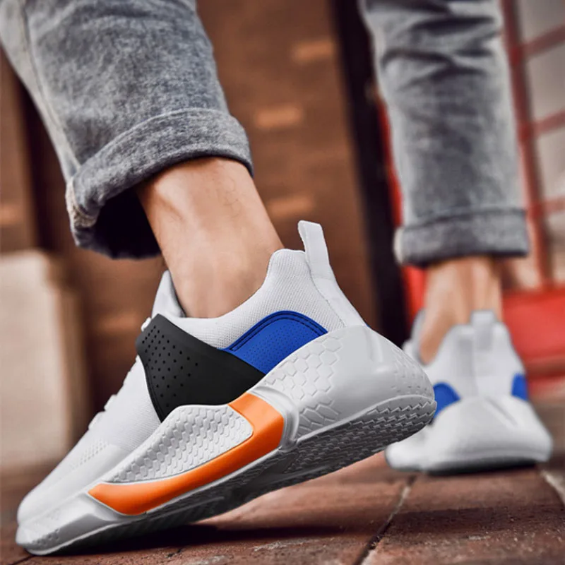 2020 Light Men Running Shoes Boy Outdoor Comfortable Sneakers Mesh Breathable Fashion Casual Sport Increased Elastic Soles 38-46 | Спорт и