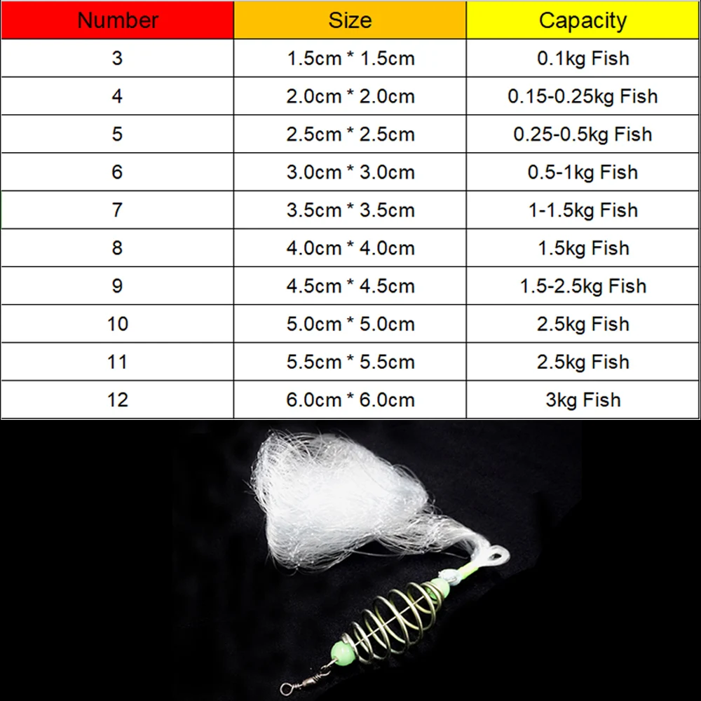 Медь Весна рыболовная сеть для мелководья с ночным со светящейся бусиной