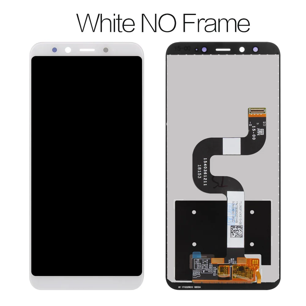 White no Frame 5,9" для Xiaomi Mi A2 ЖК-дисплей дигитайзер сенсорный экран панель для Xiaomi Mi 6X ЖК-дигитайзер Запасные части для ремонта - Цвет: White no Frame