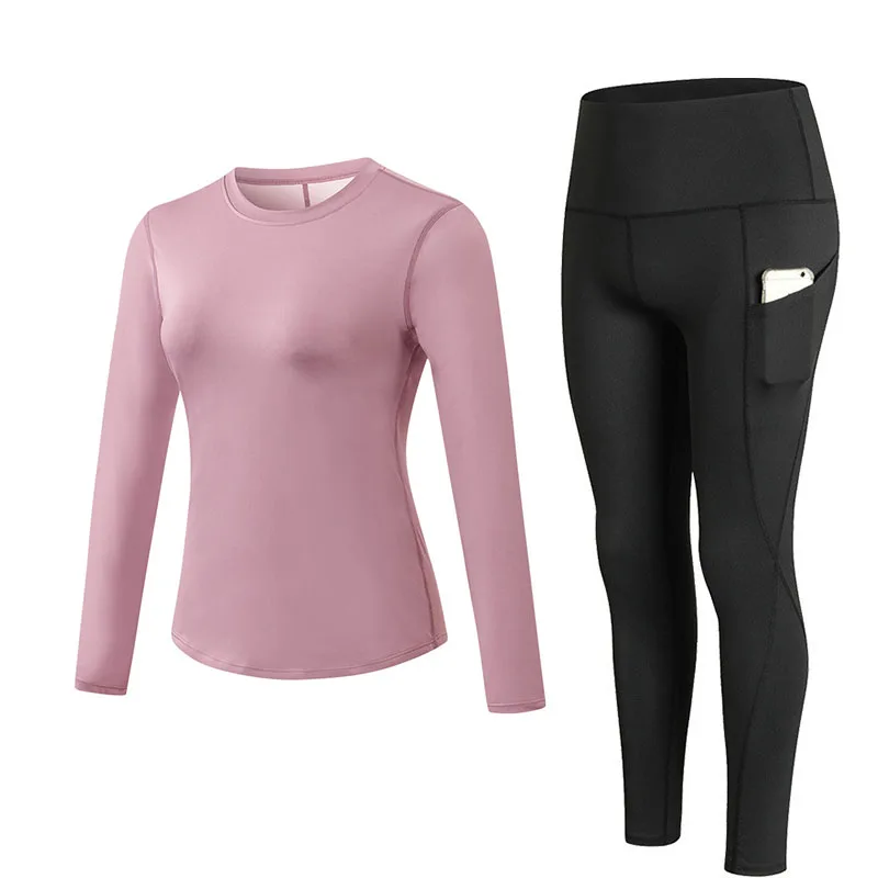 

Fancey Women's Tracksuit Long Sleeve Yoga Top Fitness Sport Set Mesh Gym Sportswear Outdoor Running Jogging Outfit Trouser Suits