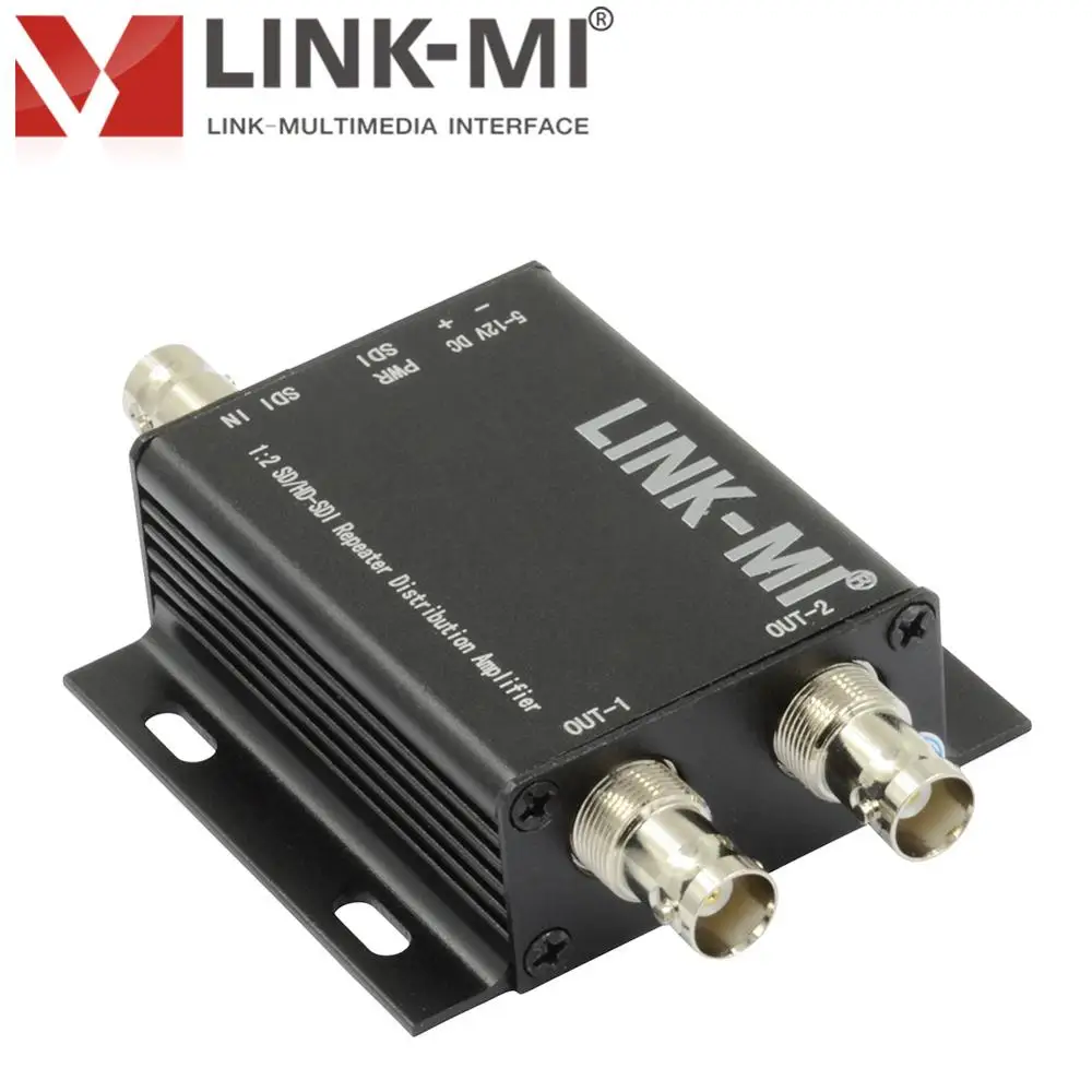 LINK-MI 1x2 SDI разветвитель SD/HD-SDI/3G-SDI усилитель распределения сигнала 300 м 400 1 в 2 out sdi
