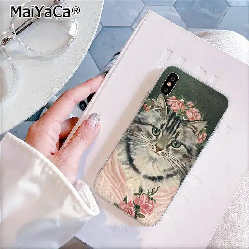 MaiYaCa Italia русский MonaLisa арт любовь к своему Толстому коту собаке чехол для телефона для iPhone 11 pro 8 7 6 6S Plus X XS MAX 5 5S SE XR
