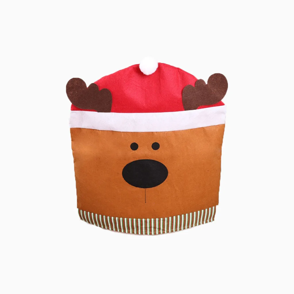 Чехлы для стульев Рождественское украшение обеденное сиденье Санта Клаус