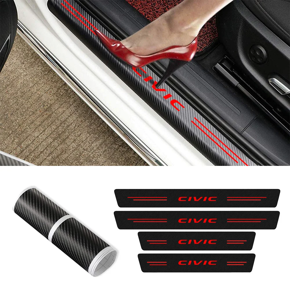 Наклейки на пороги двери для Honda Civic 7 8 9 10 2021 2020 2019 2018- 2001 | Автомобили и мотоциклы