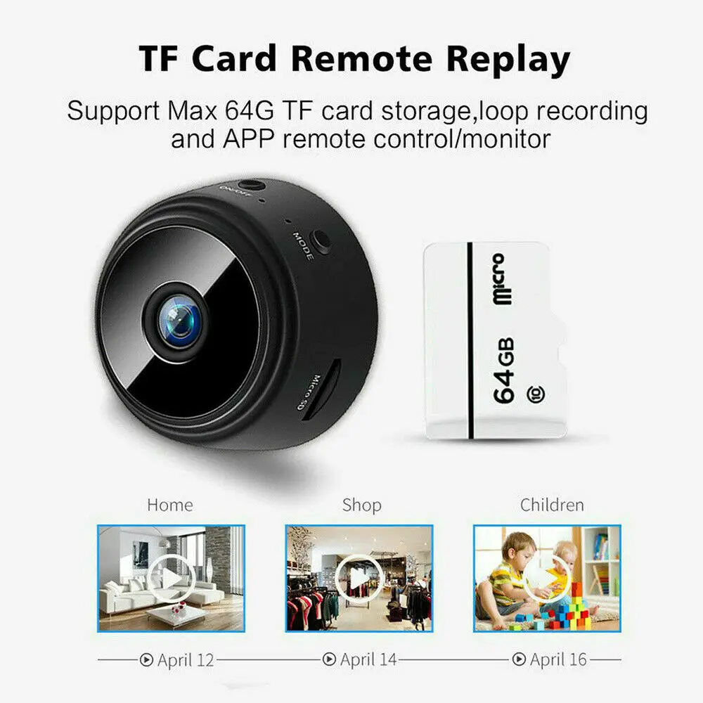 A9 мини 1080P Full HD маленькая Wifi камера IP ИК ночного видения микро обнаружения