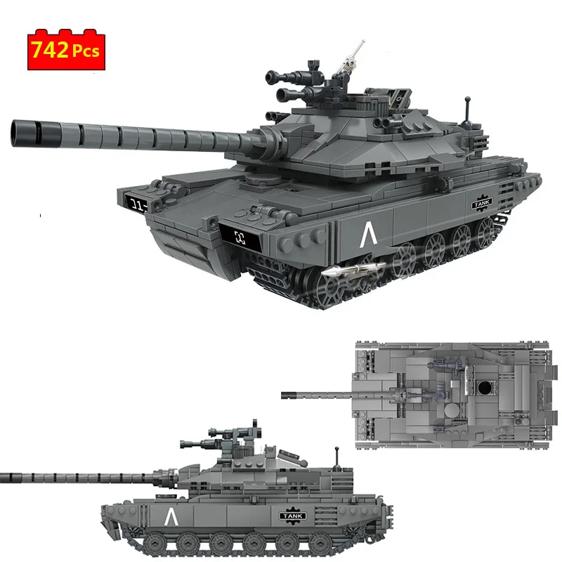 Военная серия World War 1:25 основной боевой танк Merkava MK4 DIY модель строительные блоки