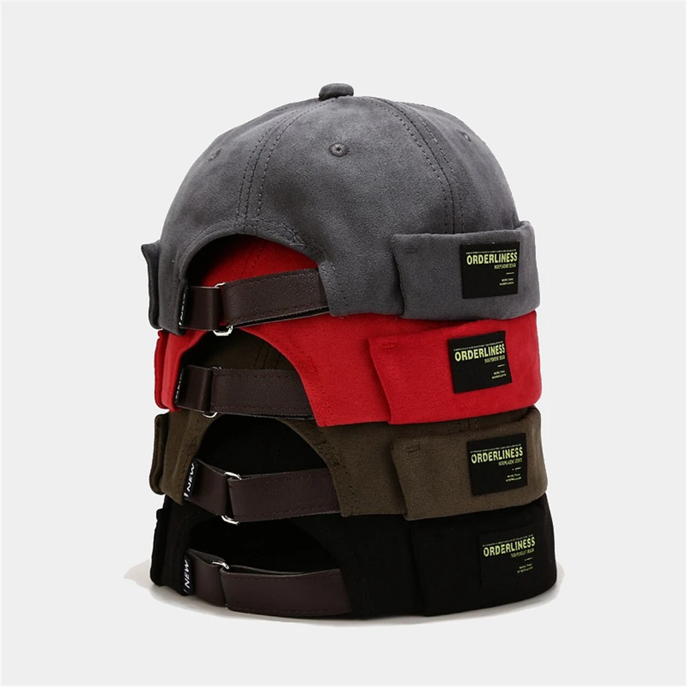 Модная Регулируемая однотонная шапка GOUTER Матросская с вышивкой теплая манжетами