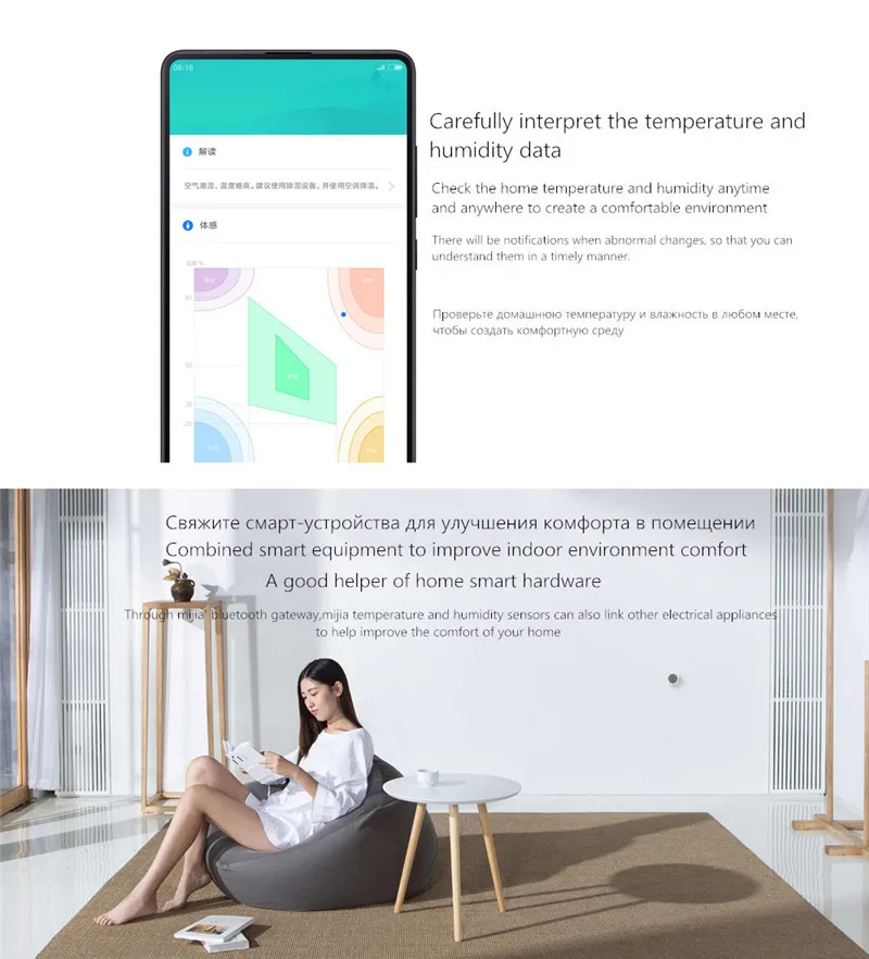 Xiaomi Mijia bluetooth датчик температуры и влажности внутренний ЖК дисплей умный дом