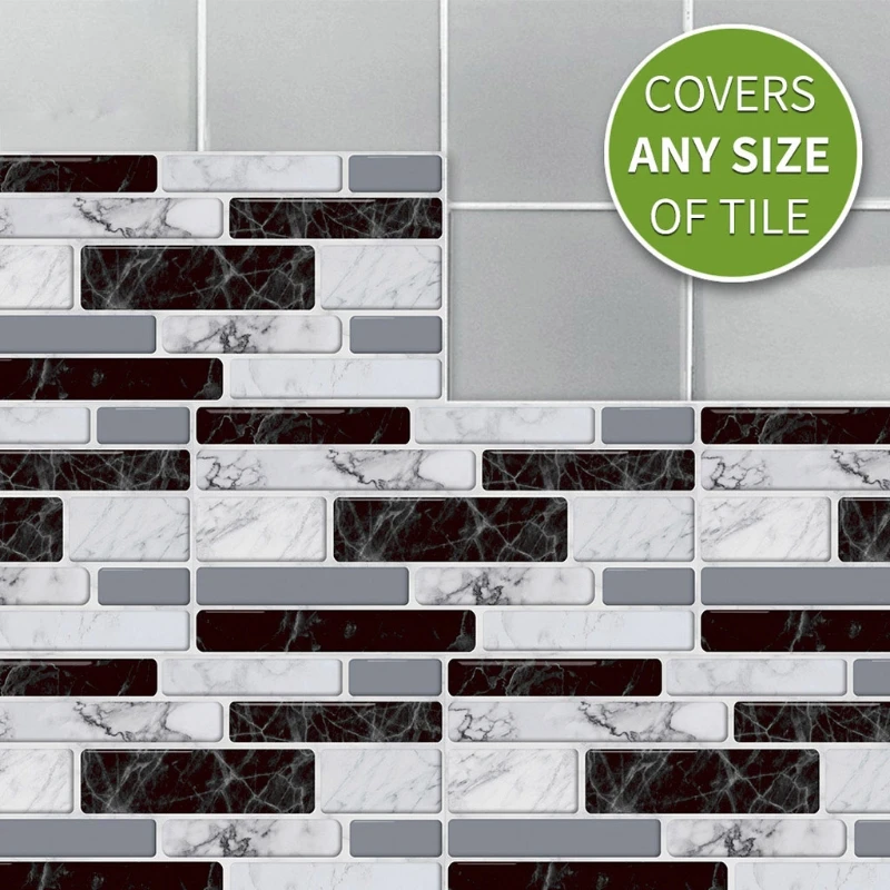 

27pcs Waterproof Imitation Brick Tile Stickers DIY Kitchen Floor Home Decoration