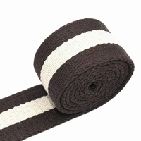 1 5 brown striped ribbon cotton webbing belt jacquard ribbon cotton belt bag webbing for diy garment textile sewing accessories