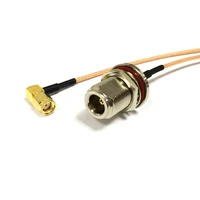 1pc new rp sma male plug right angle to n type female bulkhead rg316 wholesale fast ship 153050100cm for wireless