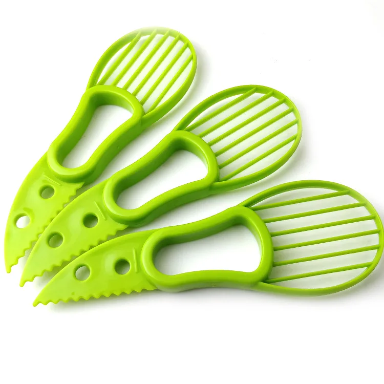 

Multi-function 3-in-1 Avocado Slicer Shea Corer Butter Peeler Fruit Cutter Pulp Separator Plastic Knife Kitchen Vegetable Tools