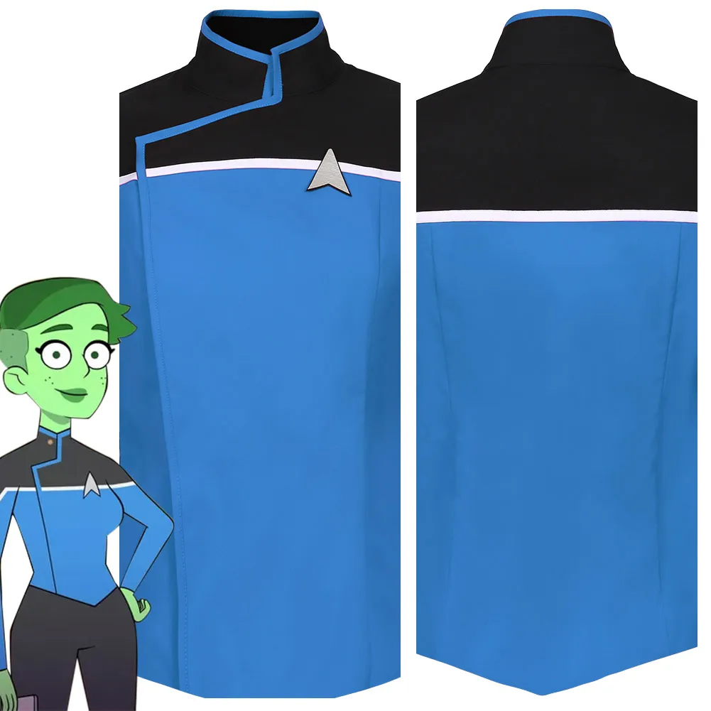 

Star Cosplay Trek Blue Uniform Cosplay Adult Shirt Top Uniform Suit Halloween Christmas Outfits
