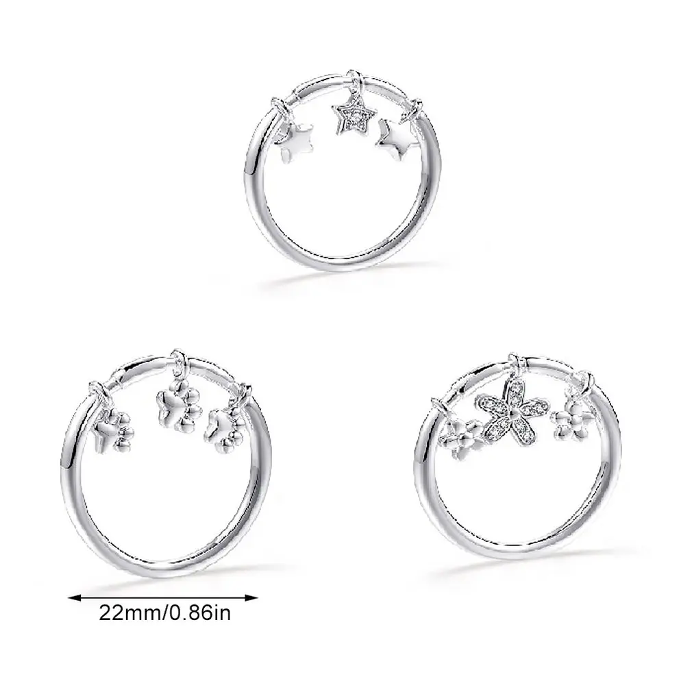 

Fashion Star Flower Finger Rings For Women Wedding Engagement Ring Fashion Jewelry Gifts For Women Girl