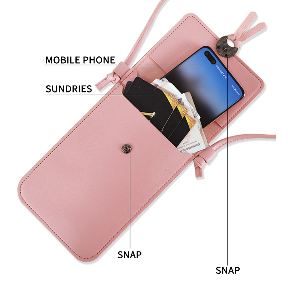 

Touch Screen Cell Phone Purse Smartphone Wallet Leather Shoulder Strap Handbag Women Smartphone Leather Shoulder light handbags