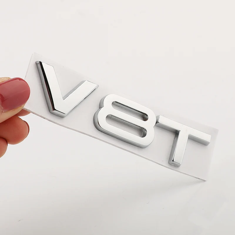 3D металлический логотип V6T V8T эмблема кузова автомобиля наклейка на багажник для